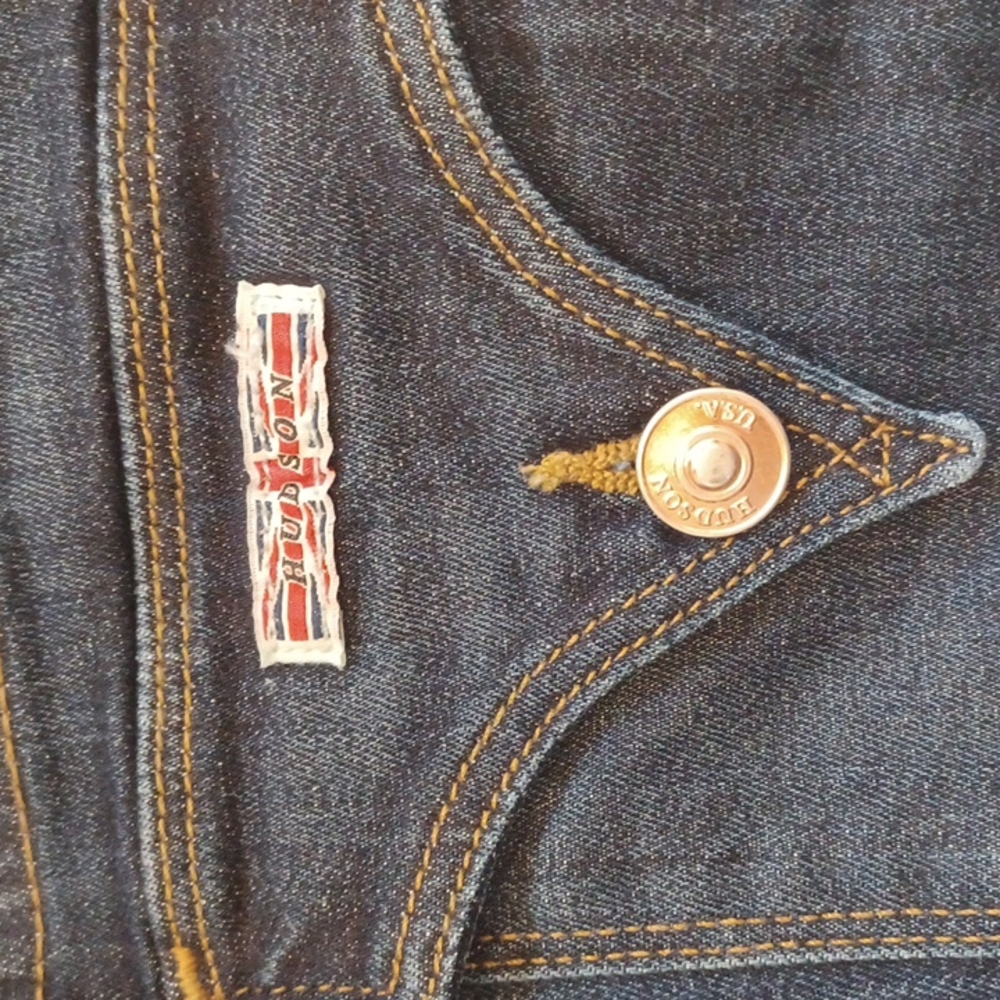 Hudson Cuffed Blue Denim Jean Shorts - Picture 8 of 8